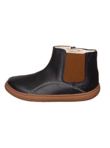 Clarks Leder-Boots "Flash Sea" in Schwarz