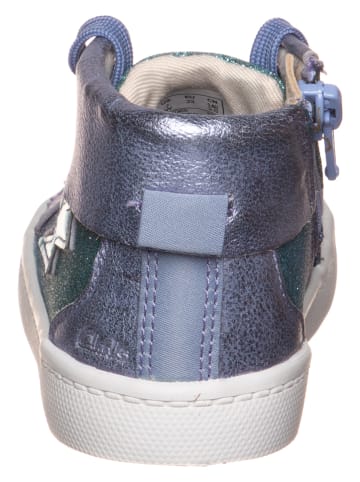 Clarks Leder-Sneakers in Lila