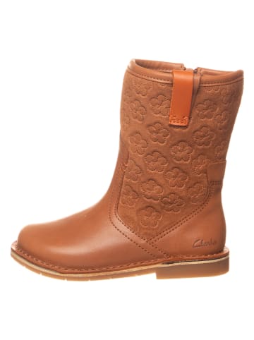 Clarks Leder-Stiefel "Comet Pop" in Hellbraun