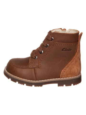 Clarks Leder-Boots in Braun