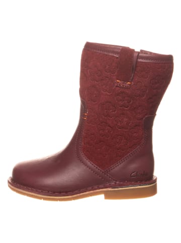 Clarks Leder-Stiefel "Comet Pop" in Bordeaux