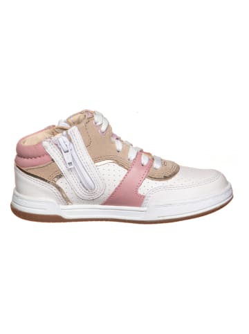 Clarks Leder-Sneakers "Fawn Peak" in Weiß/ Beige/ Rosa