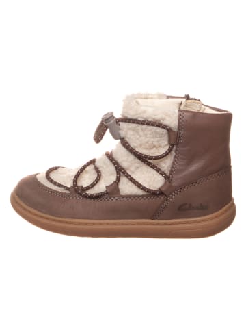 Clarks Leder-Boots "Flash Moon" in Braun