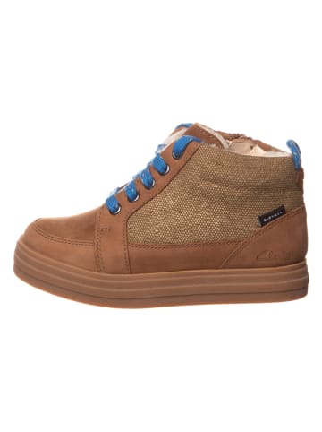 Clarks Leder-Boots in Hellbraun