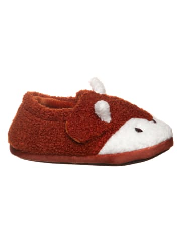 Clarks Kapcie "Fluffy Snug" w kolorze brązowo-białym