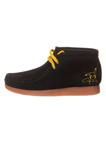 Clarks Leder-Boots "Wallabee Mist" in Schwarz