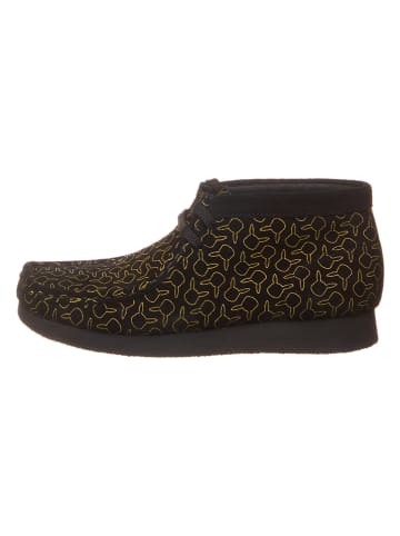 Clarks Leren veterschoenen "Wallabee Go" zwart