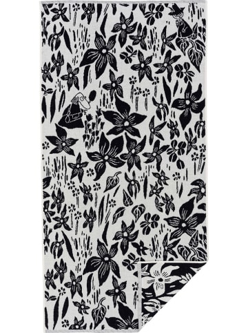 Moomin Badhanddoek zwart/wit - (L)140 x (B)70 cm