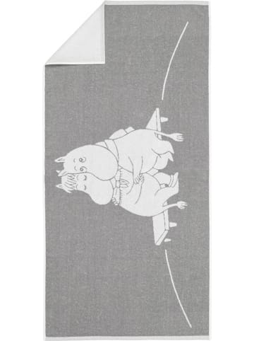 Moomin Duschtuch "Talvinuotio" in Hellgrau/ Weiß - (L)140 x (B)70 cm