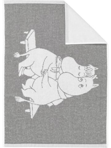 Moomin Handdoek "Talvinuotio" lichtgrijs/wit - (L)70 x (B)50 cm