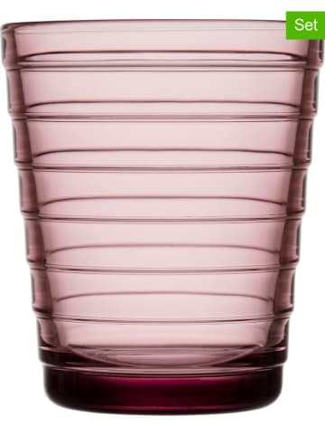 iittala Szklanki (2 szt.) "Aino Aalto" w kolorze jasnoróżowym - 220 ml