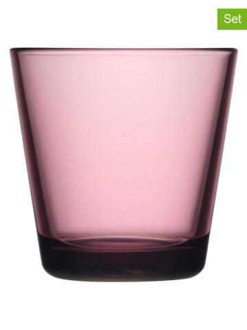 Moomin 2-delige set: glazen "Kartio" lichtroze - 210 ml