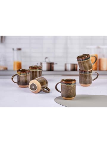 Björn 6-delige set: koffiekoppen "Genesis" lichtbruin - 400 ml