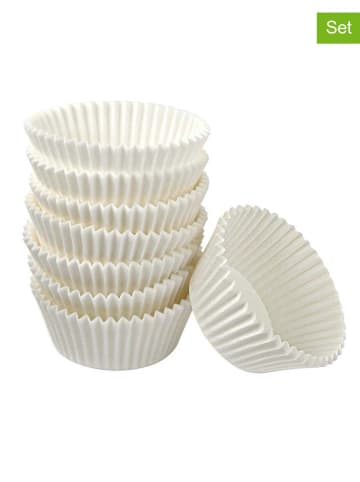 Zenker 2er-Set: Papierbackformen "Fair S" in Weiß - 2x 75 Stück
