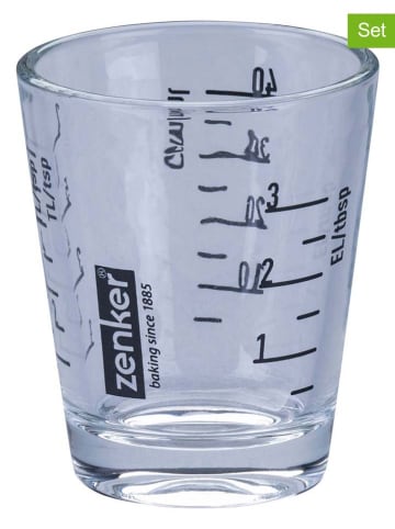 Fackelmann Pojemnik w kolorze błękitnym z miarką - 40 ml