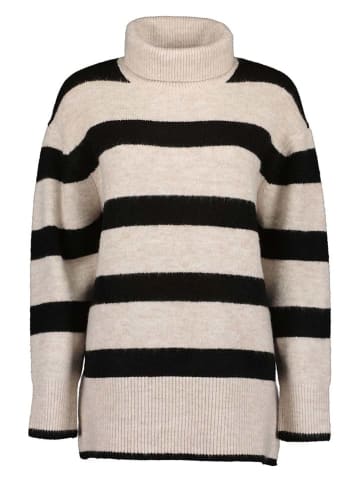 Blue Seven Rollkragenpullover in Creme/ Schwarz