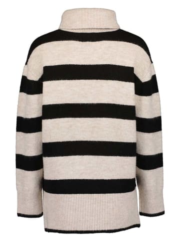 Blue Seven Rollkragenpullover in Creme/ Schwarz