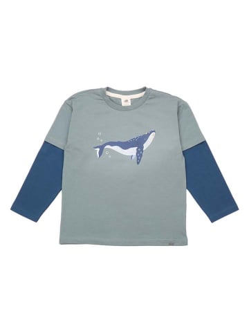 Walkiddy Longsleeve in Grün/ Blau