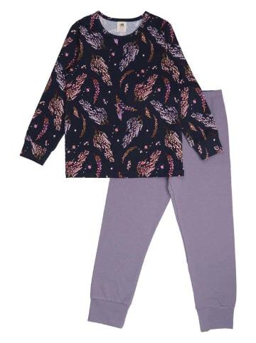 Walkiddy Pyjama in Dunkelblau/ Lila