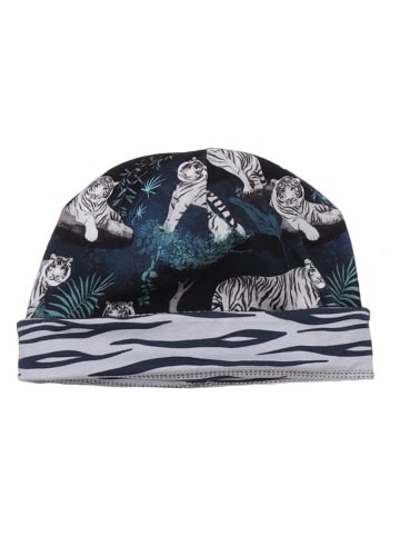 Walkiddy Dwustronna czapka beanie w kolorze granatowym
