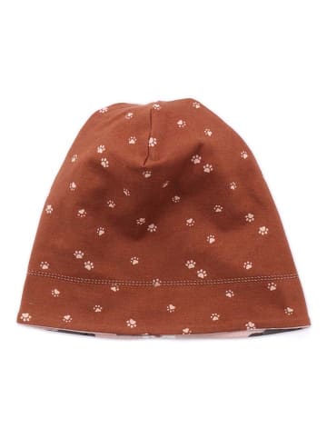 Walkiddy Omkeerbare beanie lichtroze/lichtbruin