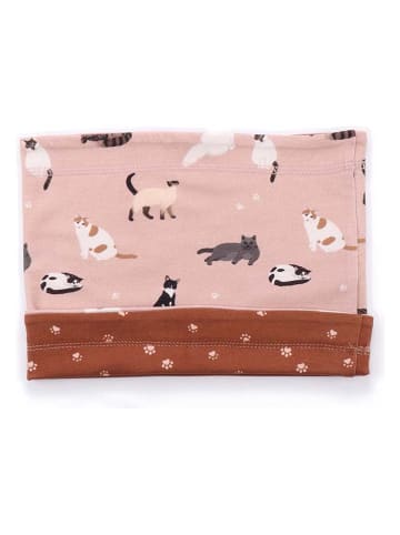 Walkiddy Wende-Loop-Schal in Rosa/ Hellbraun - (L)25 cm