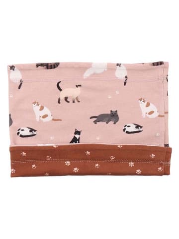 Walkiddy Wende-Loop-Schal in Rosa/ Hellbraun - (L)25 cm