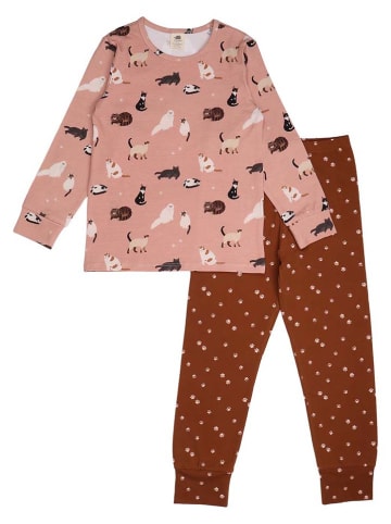 Walkiddy Pyjama in Rosa/ Hellbraun