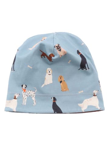 Walkiddy Wende-Beanie in Hellblau/ Hellbraun