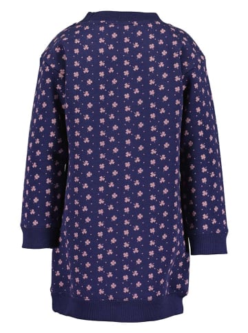 Blue Seven Sweatkleid in Dunkelblau/ Rosa