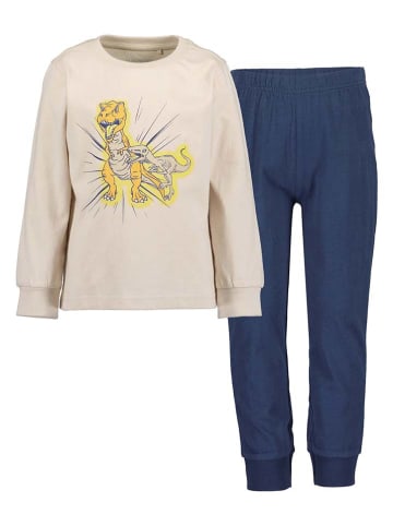 Blue Seven Pyjama in Blau/ Beige
