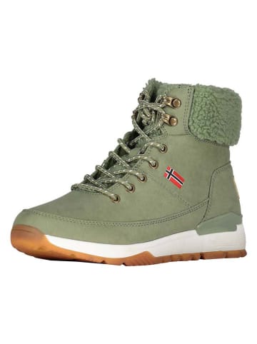 Geographical Norway Botki "Omount" w kolorze zielonym