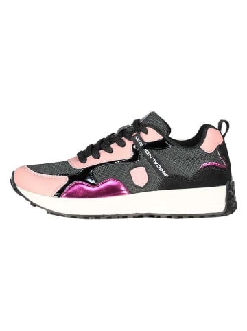 Geographical Norway Sneakersy "Osilver" w kolorze szaro-jasnoróżowym