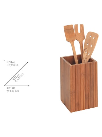 Wenko Utensilienbehälter in Hellbraun - (B)11 x (H)18 x (T)11 cm