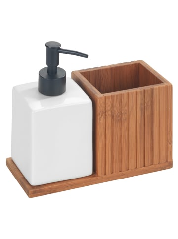 Wenko Afwasorganiser lichtbruin/wit - (B)18,5 x (H)17 x (D)8,5 cm