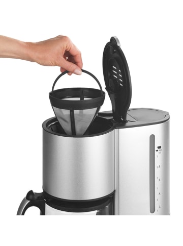 Wenko Edelstahl-Kaffeefilter in Schwarz - (H)10 x Ø 11,5 cm