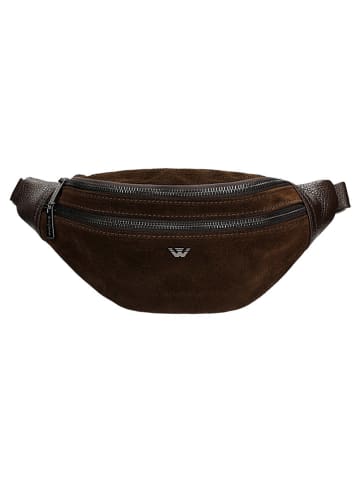 Wojas Leder-Gürteltasche in Dunkelbraun - (B)23 x (H)13 x (T)7 cm