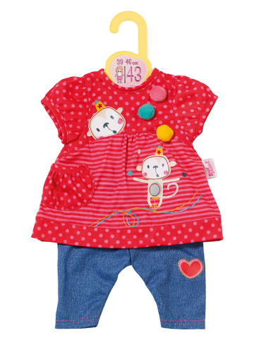 Dolly Moda Poppenoutfit "Dolly Moda Dress + Trousers" rood - vanaf 3 jaar