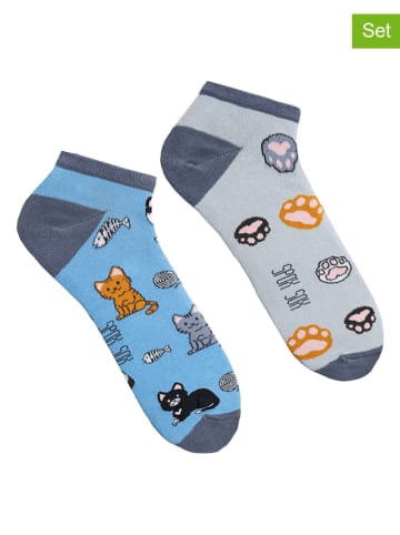 Spox Sox 2er-Set: Socken in Hellblau/ Grau