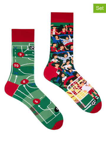 Spox Sox 2er-Set: Socken in Rot/ Grün