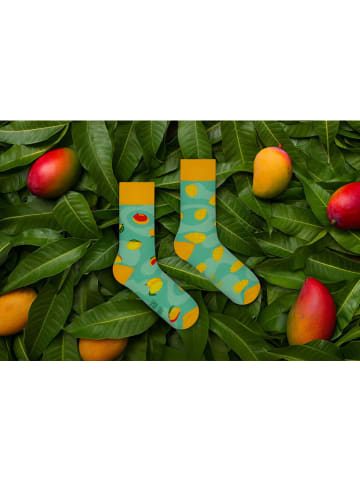 Spox Sox 2er-Set: Socken in Gelb/ Türkis