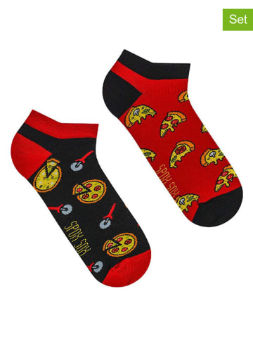 Spox Sox 2er-Set: Socken in Rot/ Schwarz