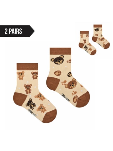 Spox Sox 2er-Set: Socken in Beige/ Hellbraun