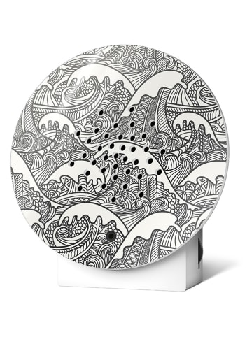 Zwitscherbox Oceanbox "Sea Art" in Schwarz - (B)10,8 x (H)11,5 x (T)5 cm