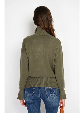 William de Faye Rollkragenpullover in Khaki