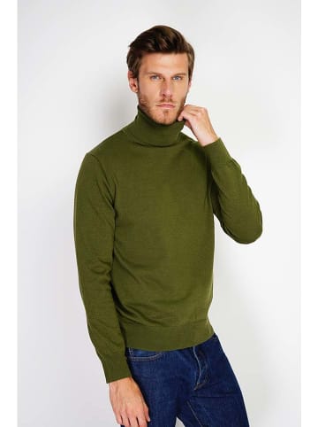 William de Faye Rollkragenpullover in Khaki