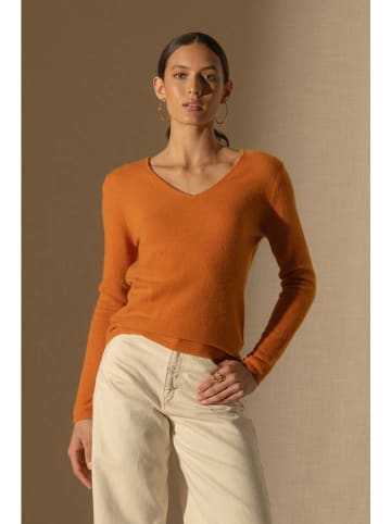 Perfect Cashmere Kaschmir-Pullover "Shannon" in Orange