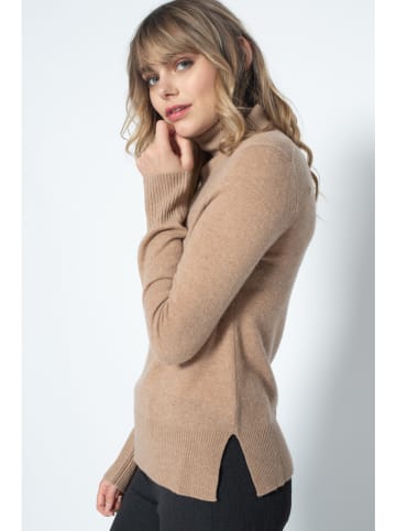 Perfect Cashmere Kaschmir-Rollkragenpullover "Tracy" in Beige