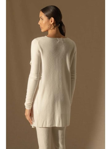 Perfect Cashmere Kaszmirowy kardigan "Abigail" w kolorze kremowym