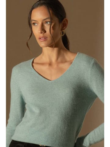 Perfect Cashmere Kaschmir-Pullover "Shannon" in Türkis